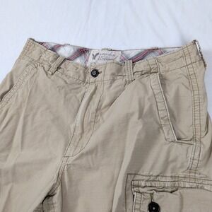 American Eagle Cargo Shorts Big Pockets Mens Size 38 Khaki 2010s